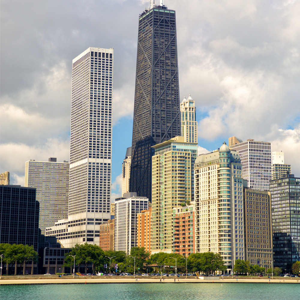 chicago urban skyline